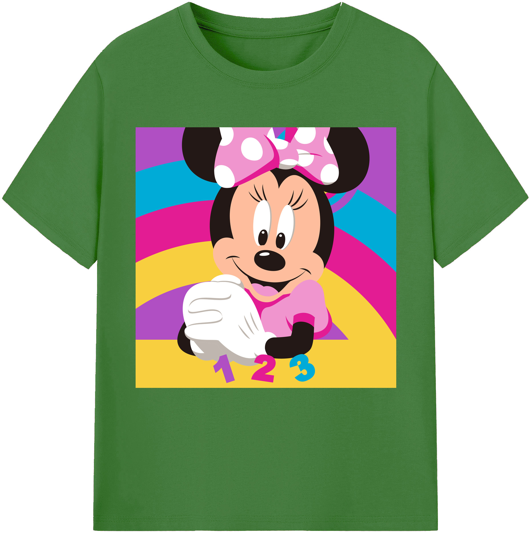 （画像用） ミッキーマウス Mickey Mouse レディースカジュアルプリントTシャツ（綿100％）